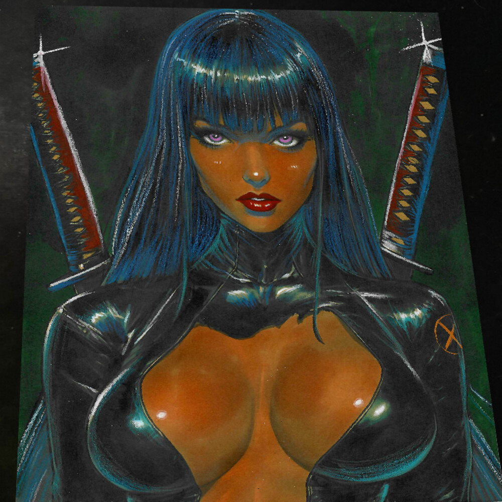 Psylocke Art Print Signed 8.5x11 | Art by Keyeske